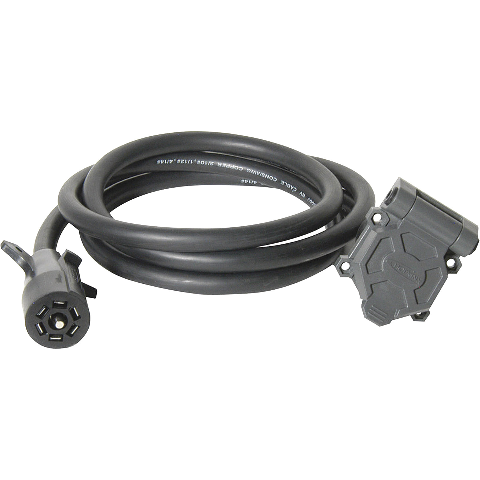 Hopkins Endurance 5th Wheel Trailer Light Wiring Connector Extension, 8Ft., 7-Blade to 7-Blade, Model# 20049